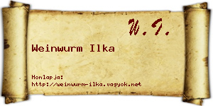 Weinwurm Ilka névjegykártya